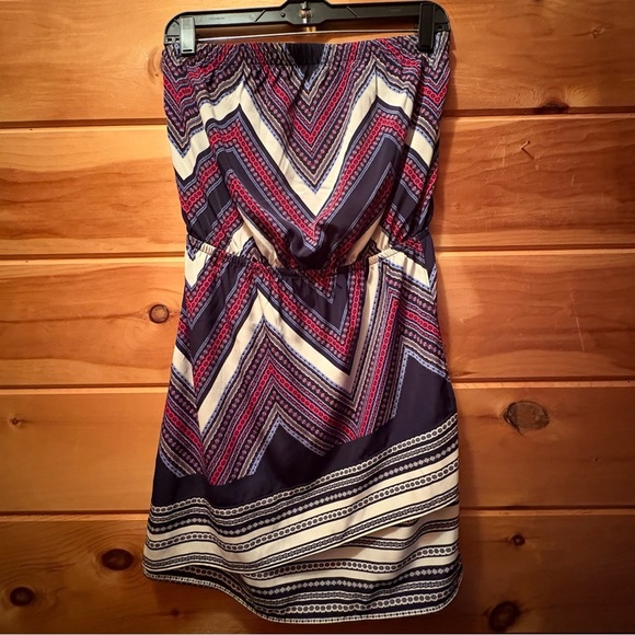 Express Multicolored Sundress Strapless Casual NWT. Optional Straps. Size S/P - Picture 2 of 7